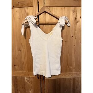 Maeve by Anthropologie Tank Top with Bow Tie Strap Detail Size Small